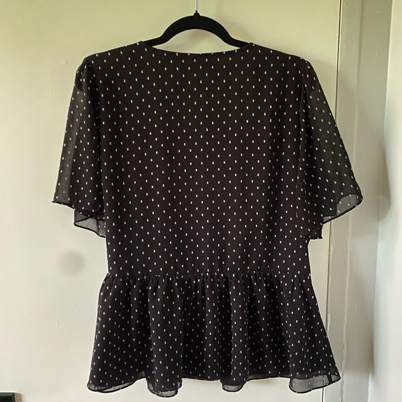 Madewell Flutter Sleeve Wrap Top - Picture 4 of 6